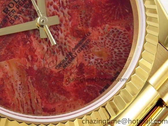 0101 Tailored Day Date 36 YG RAF Best Edition Rock Dial on YG Bracelet A 1384